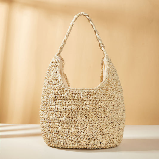 New Sen Straw Woven Bag Fashion Handheld Girl