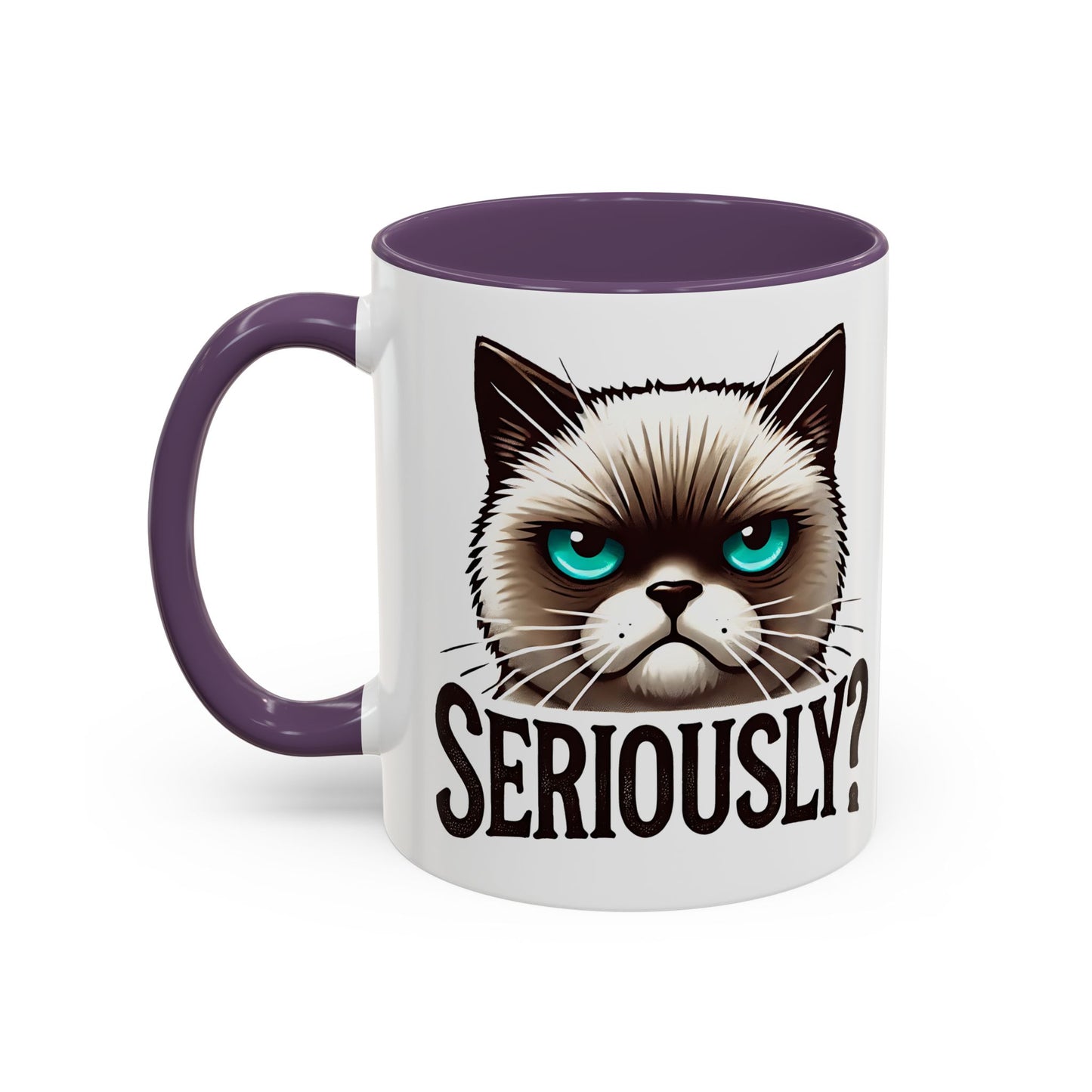Funny Cat Accent Coffee Mug | Gift for Cat Lovers | Unique Ceramic Mug | Quirky Kitchen Decor | Humor Mug | Cat Person Gift