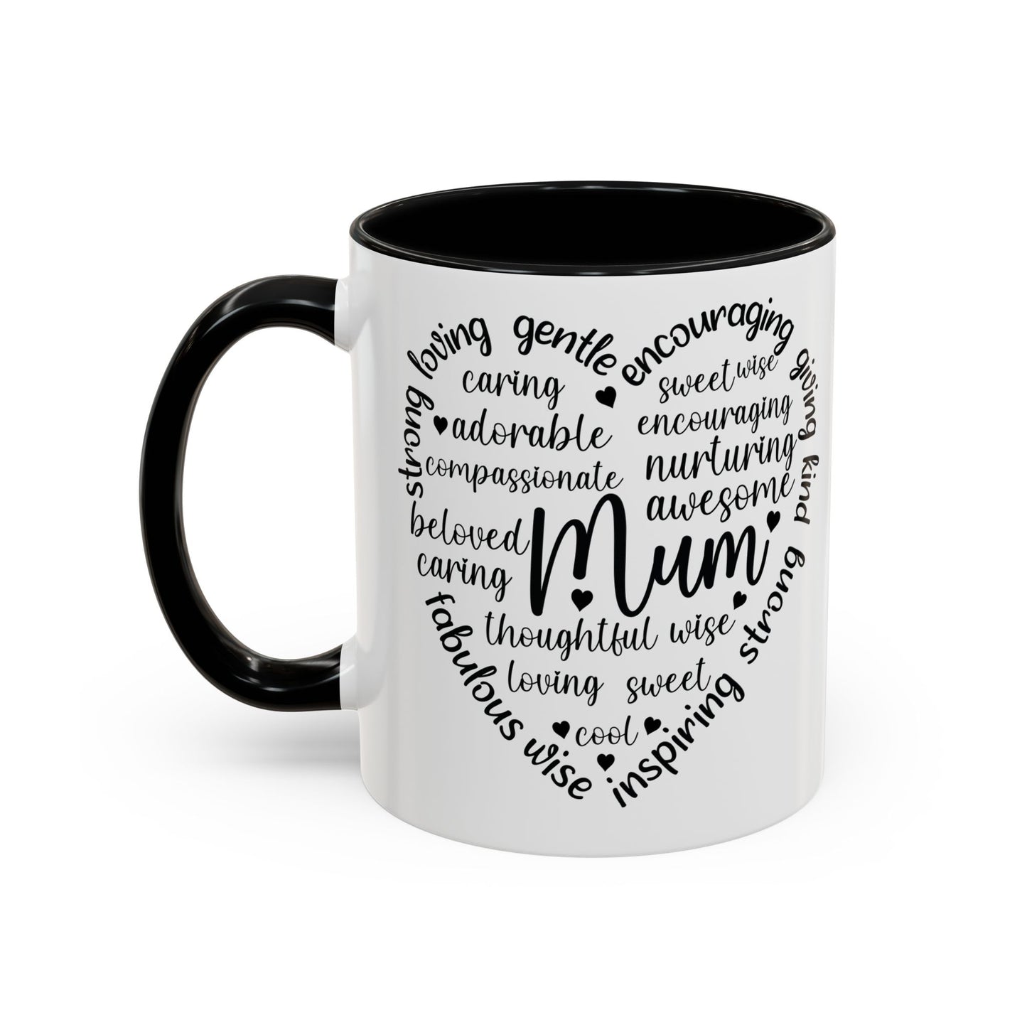Inspirational Mum Coffee Mug - Perfect Gift for Mother’s Day, Birthdays, or Just Because, Unique Black Accent Mug