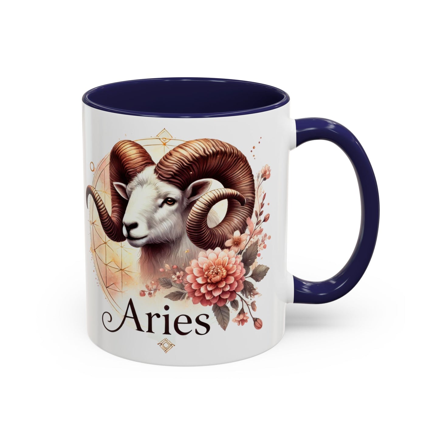 Aries Zodiac Coffee Mug - Astrological Floral Design - Perfect Gift for Astrology Lovers
