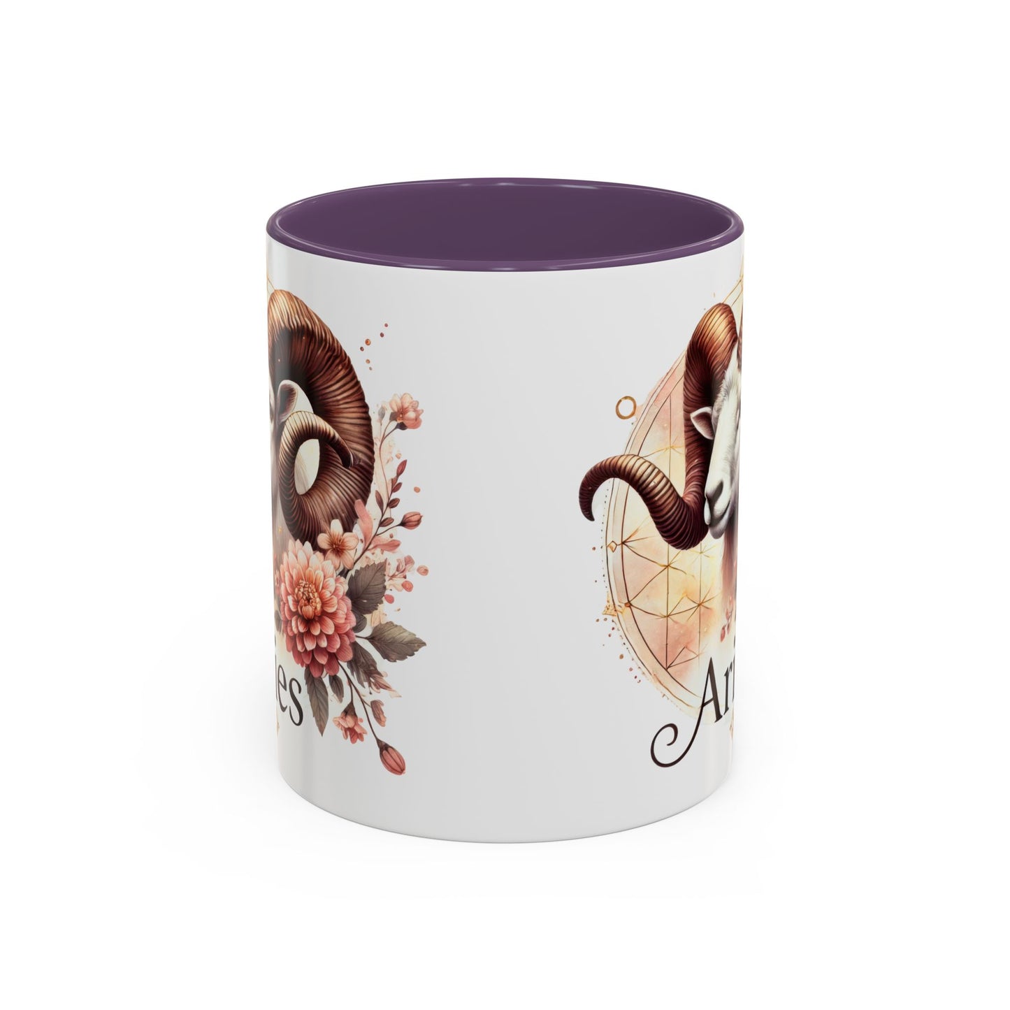 Aries Zodiac Coffee Mug - Astrological Floral Design - Perfect Gift for Astrology Lovers