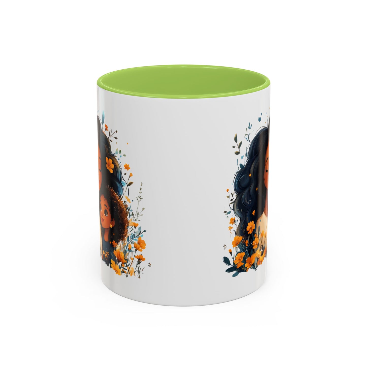 Floral Mom and Daughter Coffee Mug, Mother's Day Gift, Family Bonding, Tea Cup, Inspirational Mug, Cozy Drinkware