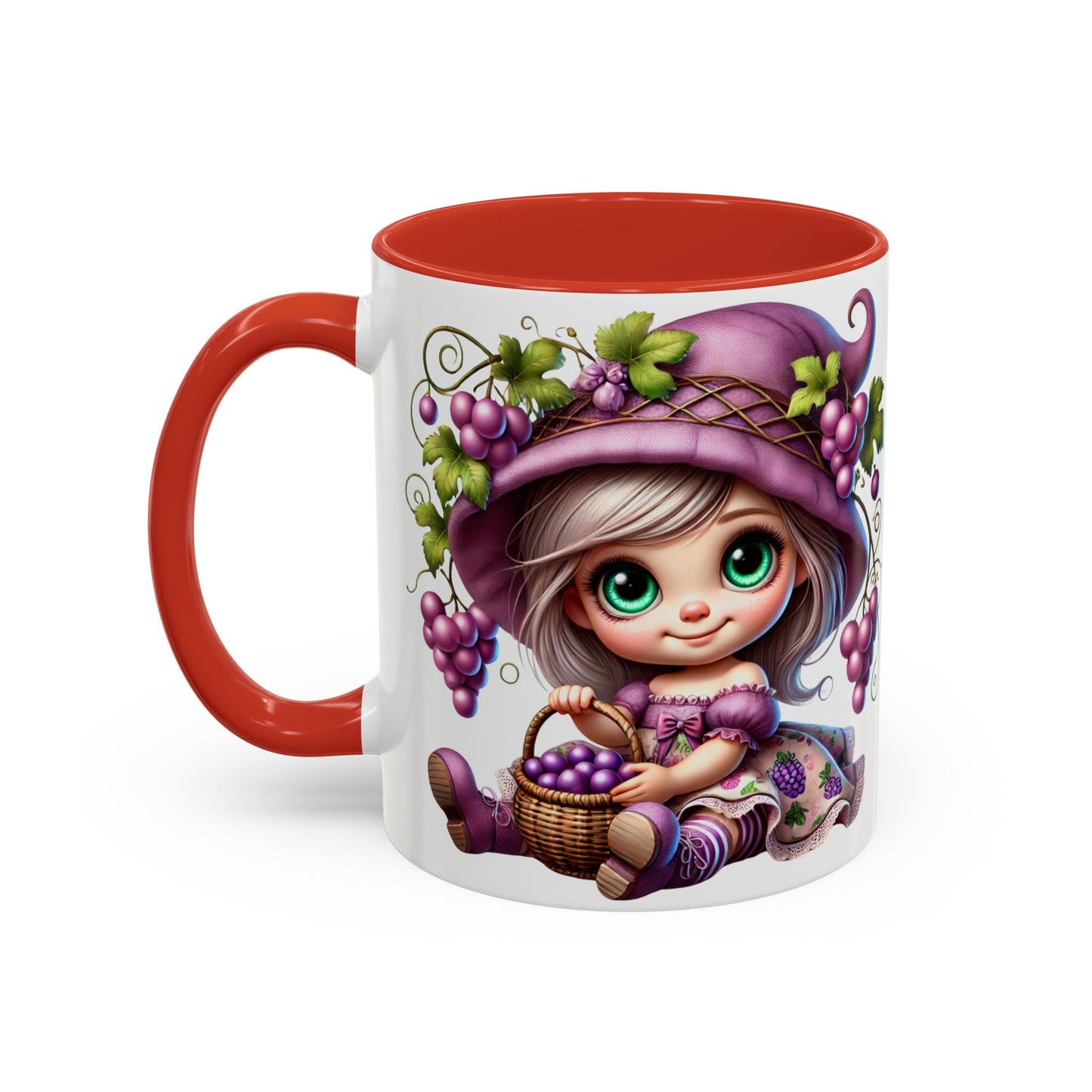 Whimsical Grape Girl Coffee Mug - Perfect for Wine Lovers and Gift Giving