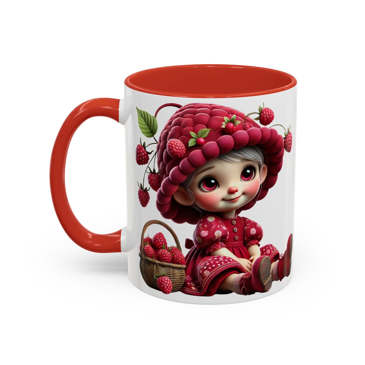 Whimsical Raspberry Character Coffee Mug - 11oz & 15oz