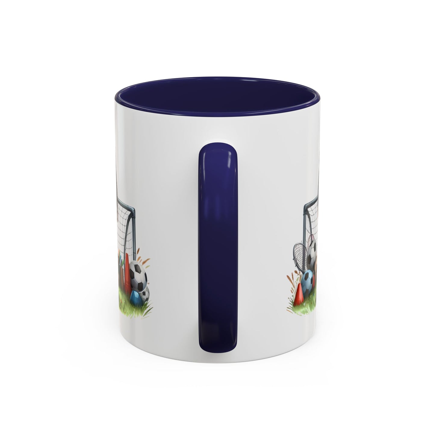 Soccer-Themed Accent Coffee Mug, Personalized Sports Fan Gift, Perfect for Coaches, Players, Kids, and Birthdays