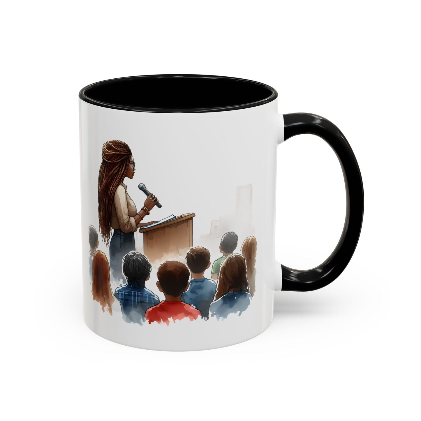 Inspirational Accent Coffee Mug - Motivational Gift for Speakers, Teachers, Coaches; Perfect for Coffee Lovers, Office Decor, Quote Mug