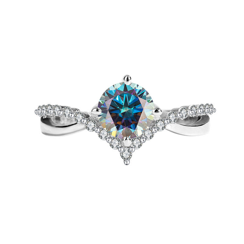 Eight Arrows Crowned Love Moissanite Female Ring