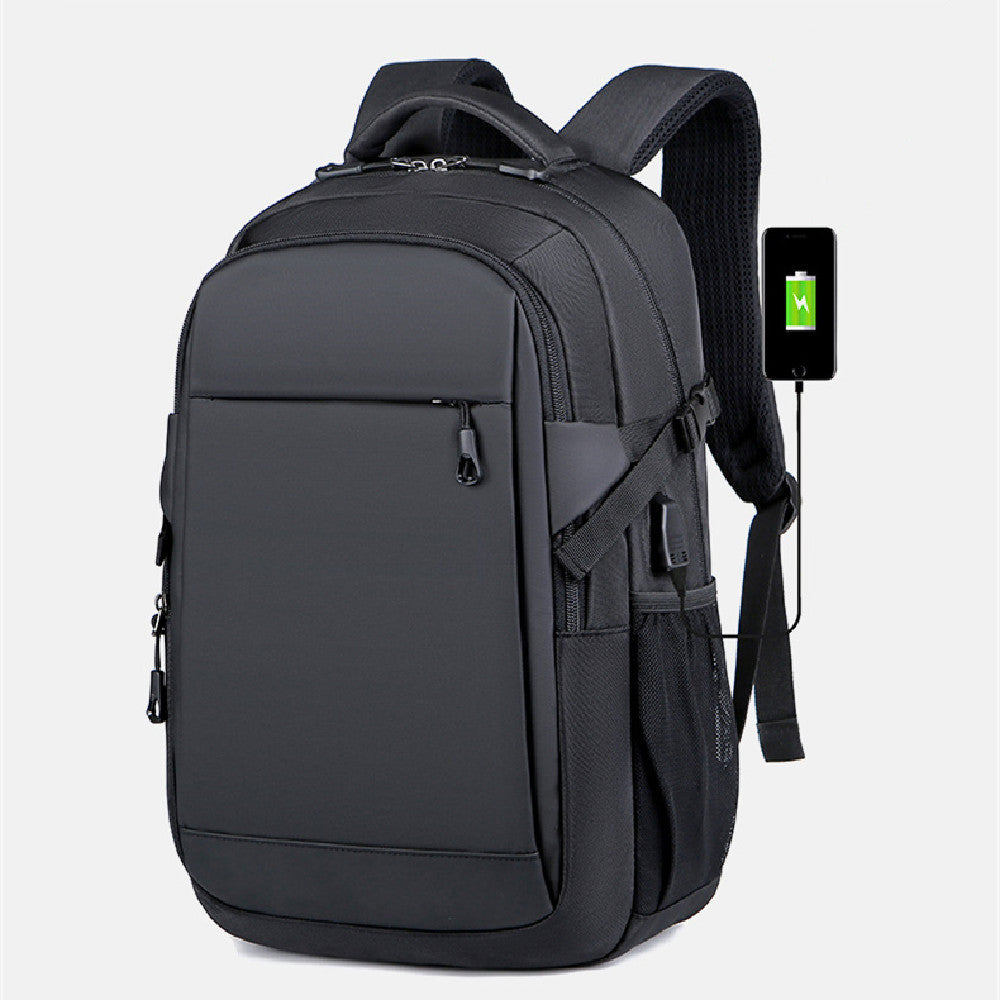 Fashion Men's Black Double-shoulder Backpack JFA UNIjuntos Entreprise
