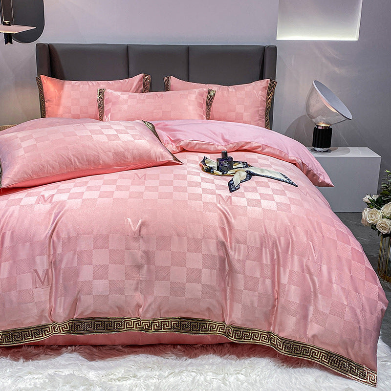 Draps en Coton de soie Drap housse Couette Couverture Lit