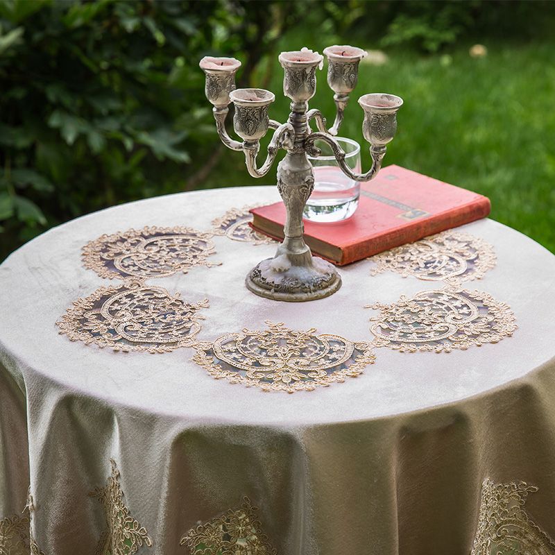 Pastoral Lace Embroidered Luxury European Tablecloth