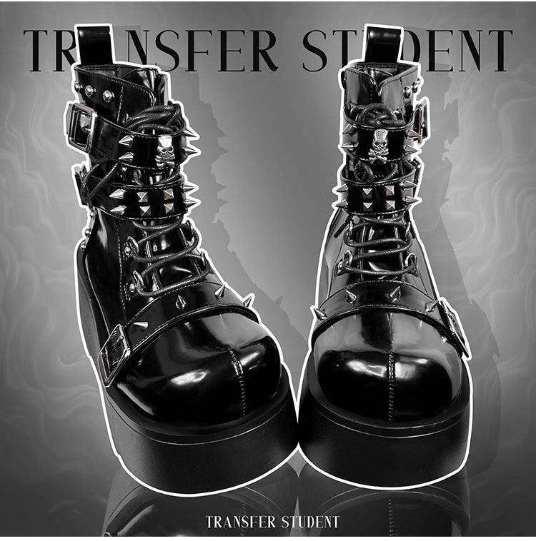 New Punk Handsome Thick Bottom Short Women's Boots Store Hive UNIjuntos