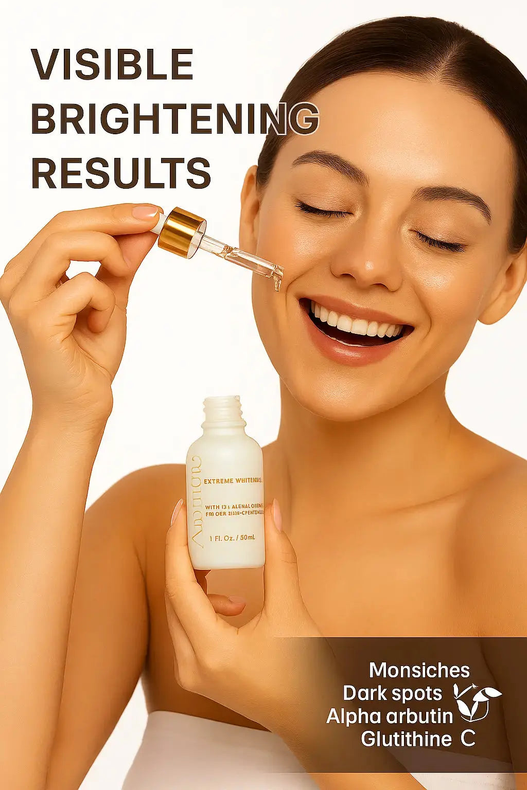 Ammuri Brightening Face Serum with Kojic Acid, Alpha Arbutin, Glutathione & Niacinamide | Dark Spot Corrector for Even Skin Tone – 30ml-1