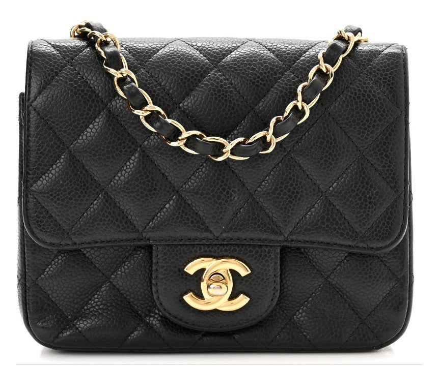 Chanel Handbag- Classic White Square Mini Flap Bag-4