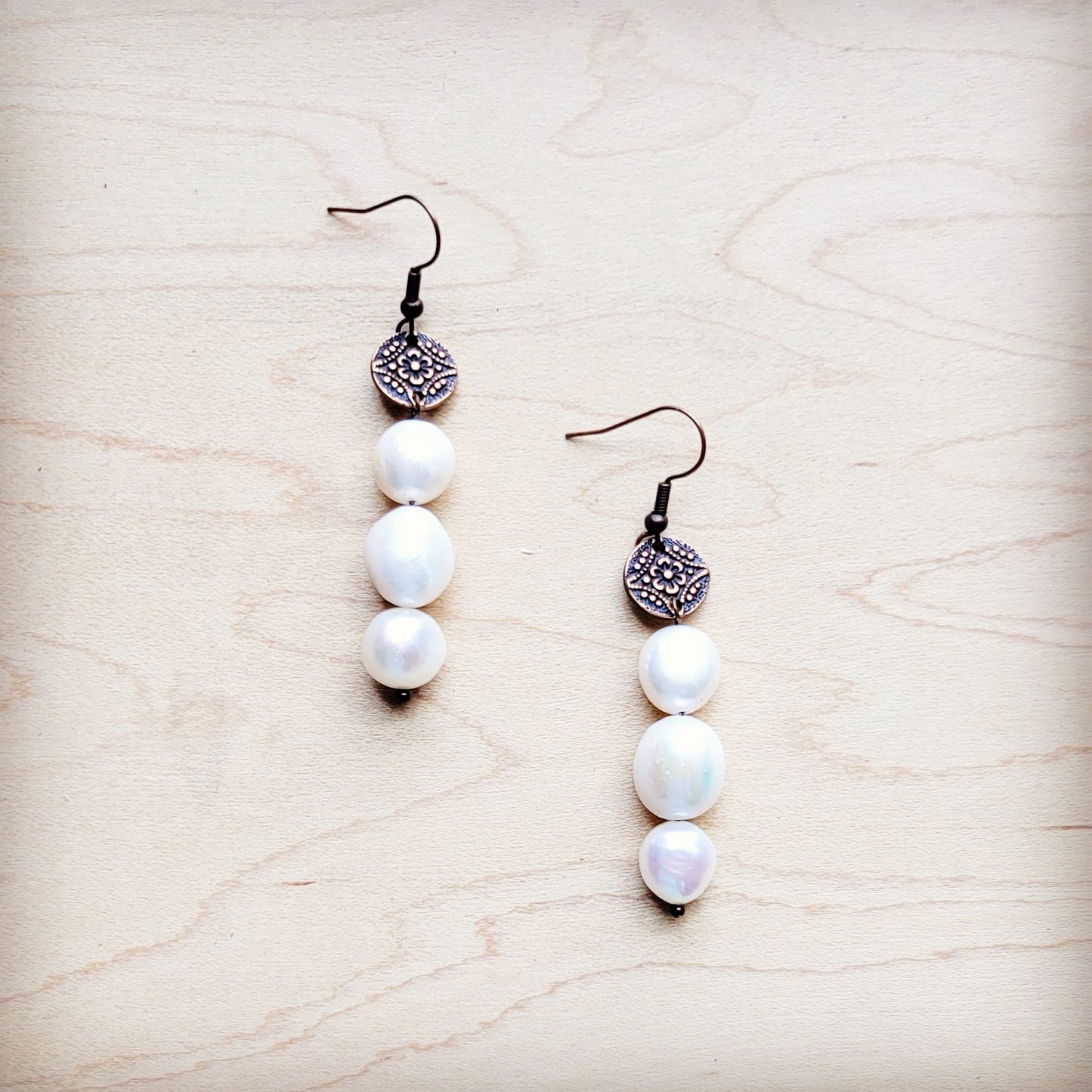 Genuine Freshwater Potatoe Pearl Earrings Wedding Collection 220i-0