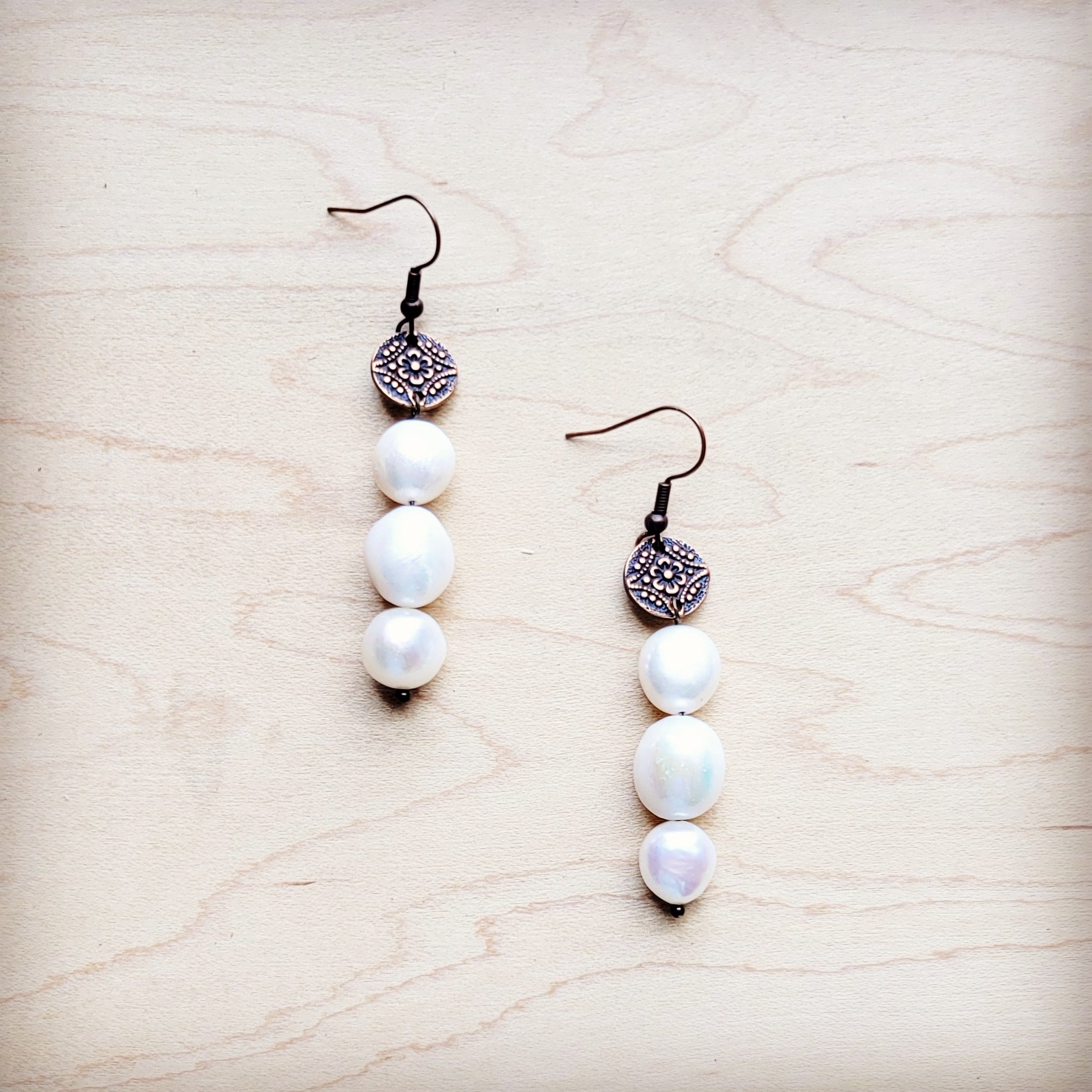 Genuine Freshwater Potatoe Pearl Earrings Wedding Collection 220i-0