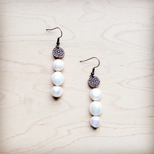 Genuine Freshwater Potatoe Pearl Earrings Wedding Collection 220i-0