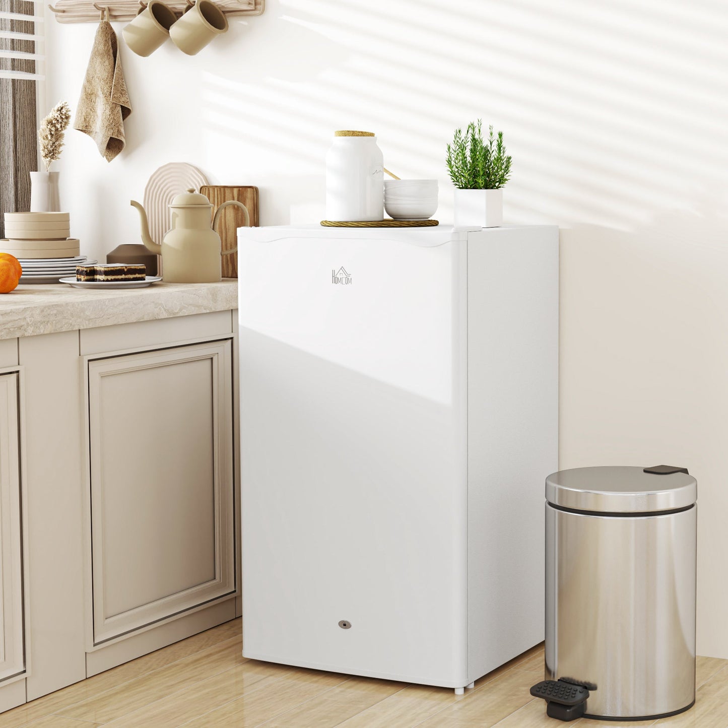 91L Freestanding Under-Counter Fridge with Lock - White-1