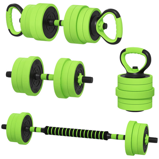 40kg Four-In-One Adjustable Weight Dumbbell Set - Green-0