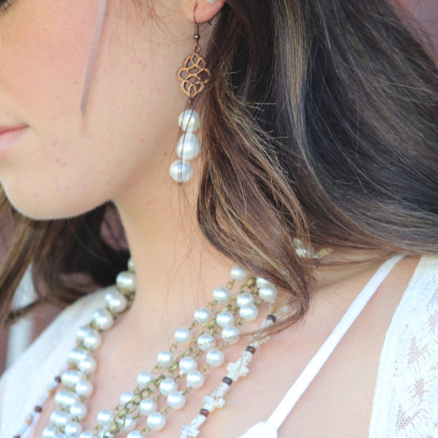 Genuine Freshwater Potatoe Pearl Earrings Wedding Collection 220i-2