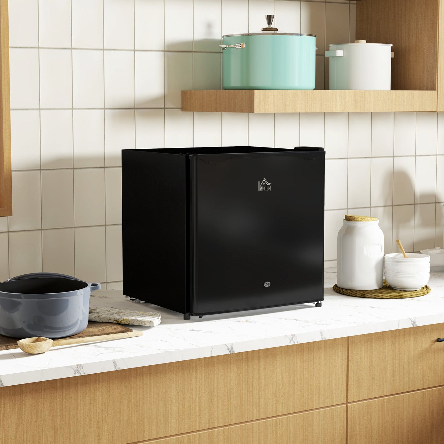 46 Litre Lockable Countertop Fridge - Black-1