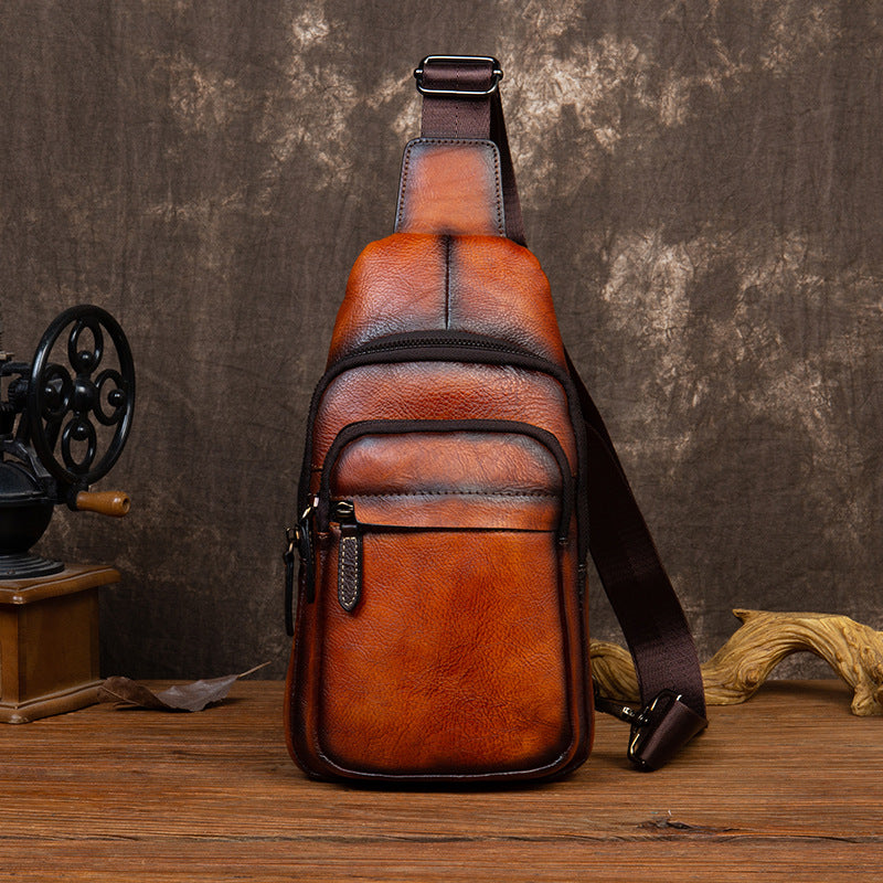 Sac messager rétro en cuir de vachette pour homme JFA UNIjuntos Entreprise