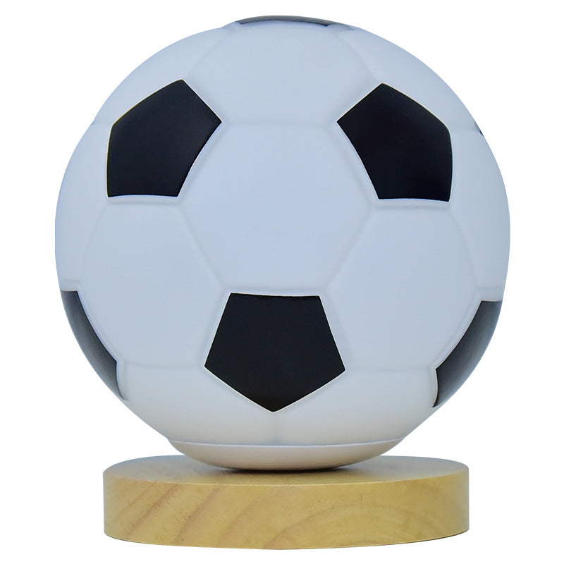 Football LED Small Night Lamp Bedside Decorations Glass Lamp