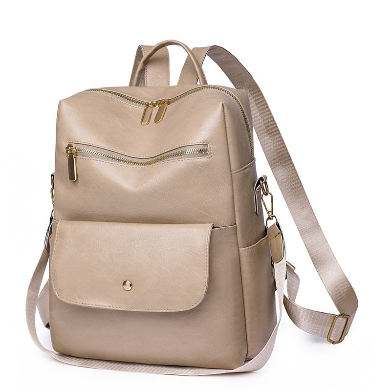 Retro Fashion Ladies Backpack Casual All-match Multifunctional Outdoor Travel Bag