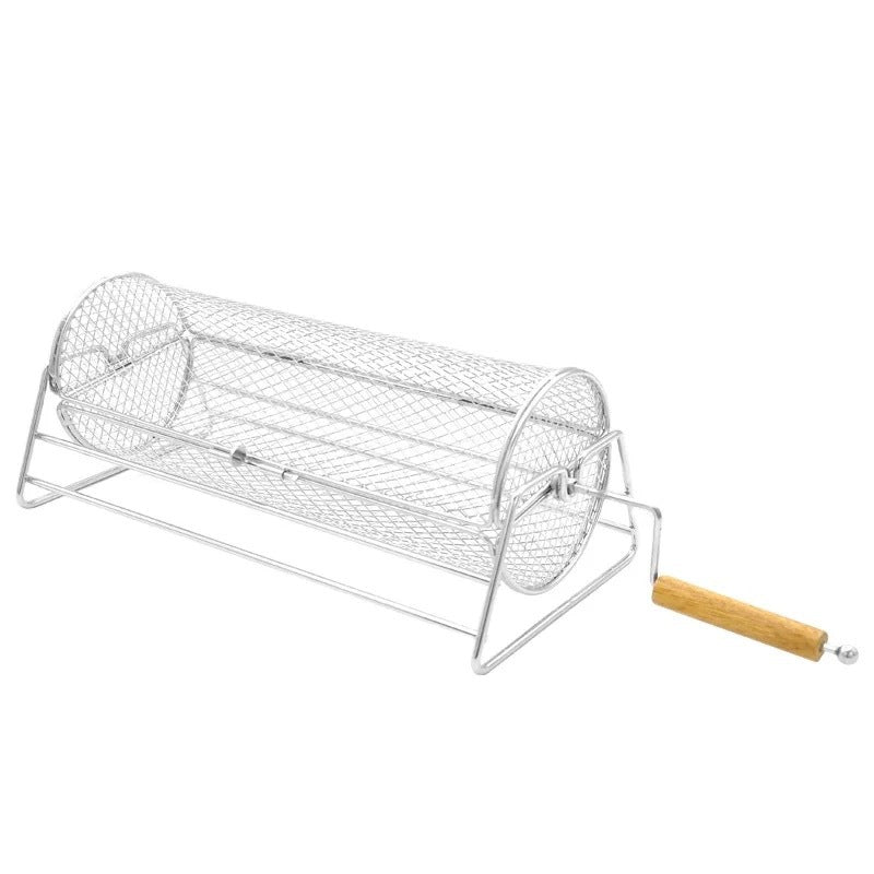 Rotating Roller Barbecue Mesh Basket