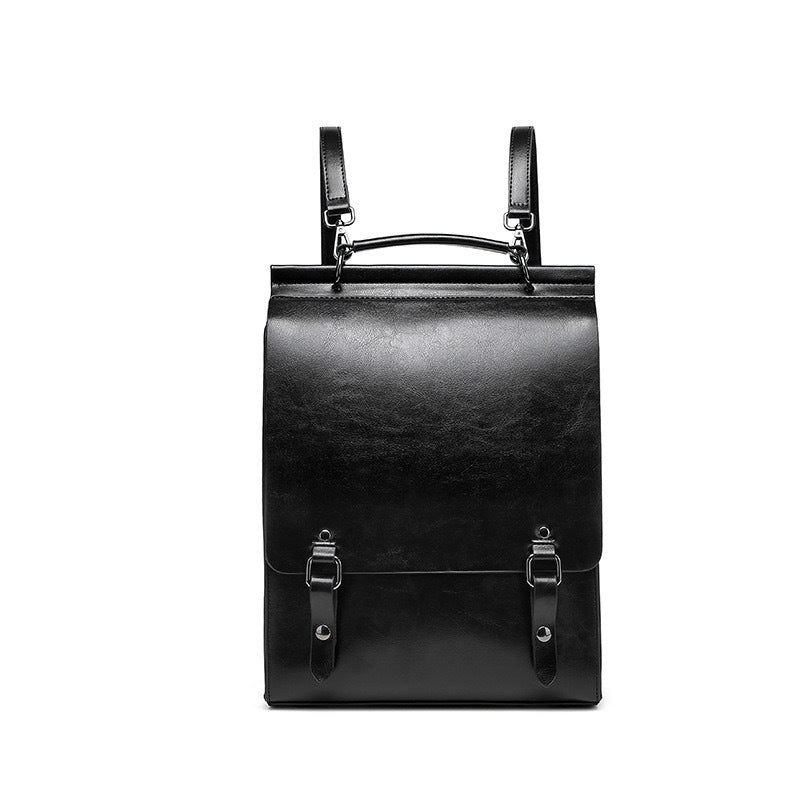 New Retro Leather Backpack Women's