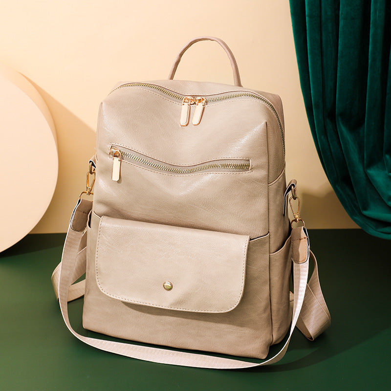 Retro Fashion Ladies Backpack Casual All-match Multifunctional Outdoor Travel Bag