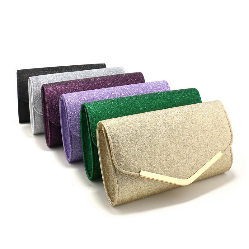 Frosted Sequins Light Luxury Dinner Bag High-grade Metal Decoration