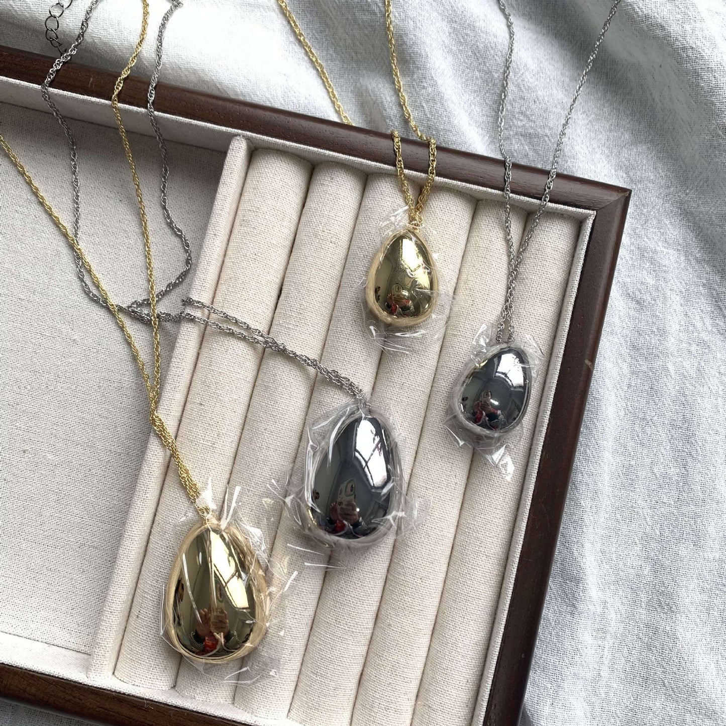 Water Drop Pendant Necklace Sweater Chain