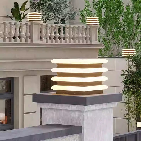 Solar Pillar Lamp Outdoor Waterproof Wall Lamp