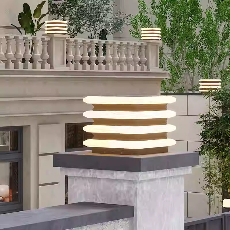 Solar Pillar Lamp Outdoor Waterproof Wall Lamp