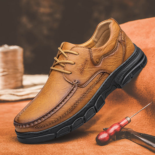 Men's Handmade Shoes Stitching Plus Size Casual Leather Shoes Store Hive UNIjuntos