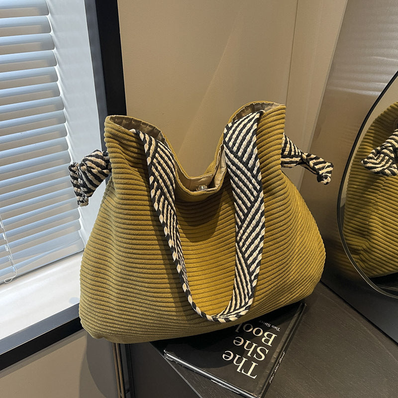 Versatile Fashion Ladies Corduroy Shoulder Bag