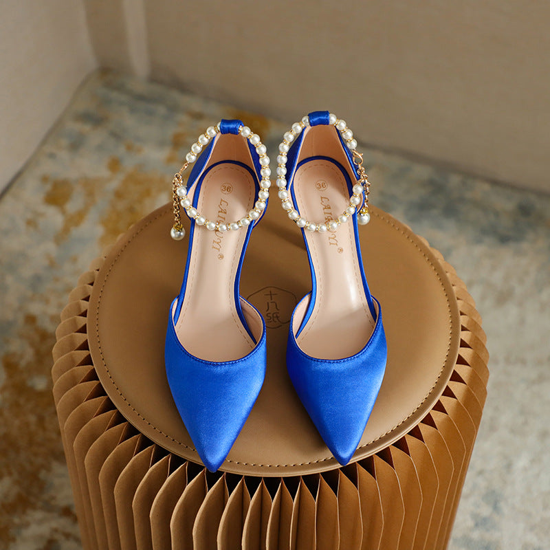 Pointed Low-cut Stiletto Heel High Heels