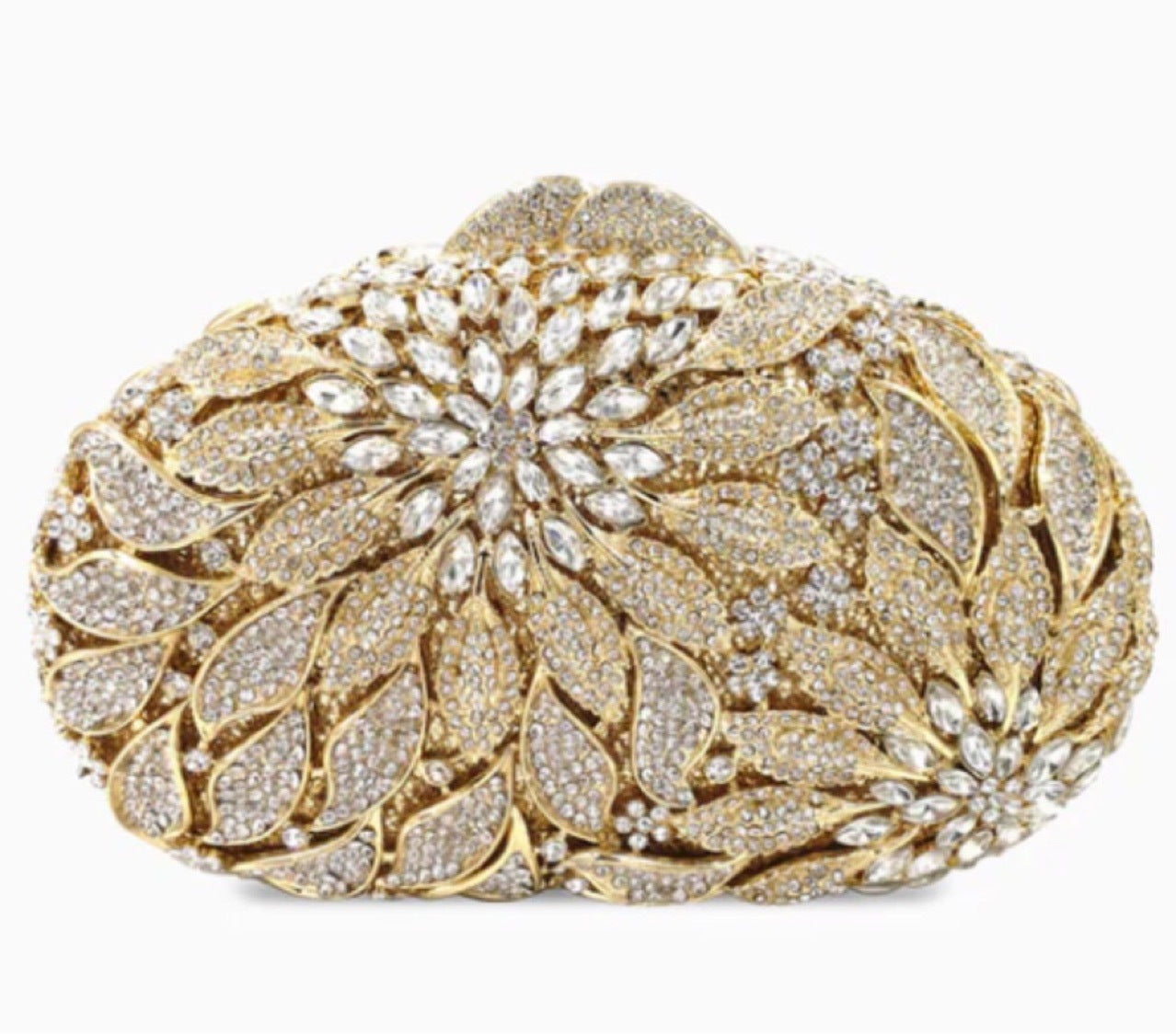 Sac à dîner en diamant incrusté de fleur de feuille femelle JFA UNIjuntos Entreprise