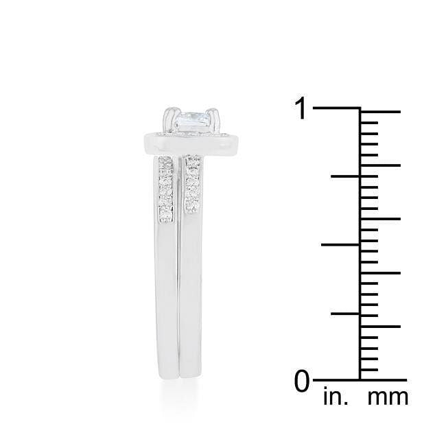 Pave Cushion Wedding Ring Set-3