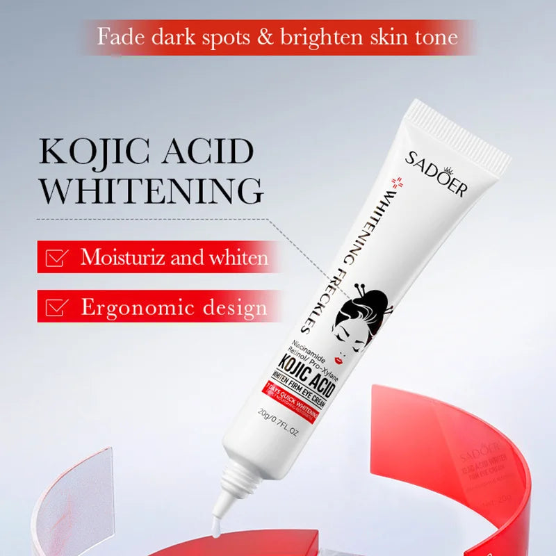 SADOER acide kojique ensembles de soins de la peau hydratant taches de rousseur crème pour le visage Anti cernes crème pour les yeux taille de voyage soins de la peau Hive JFA & TA Store