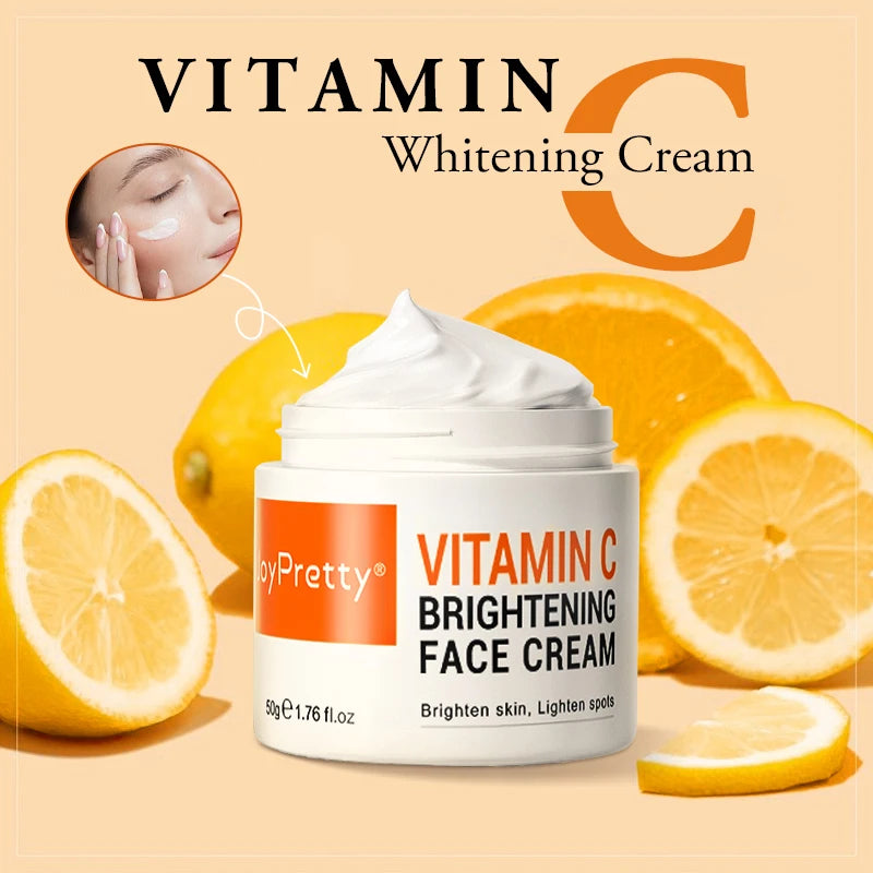 JoyPretty vitamine C crème pour le visage blanchissant les taches foncées dissolvant Niacinamide crème hydratante pour le visage produit de soin de la peau Hive JFA & TA Store