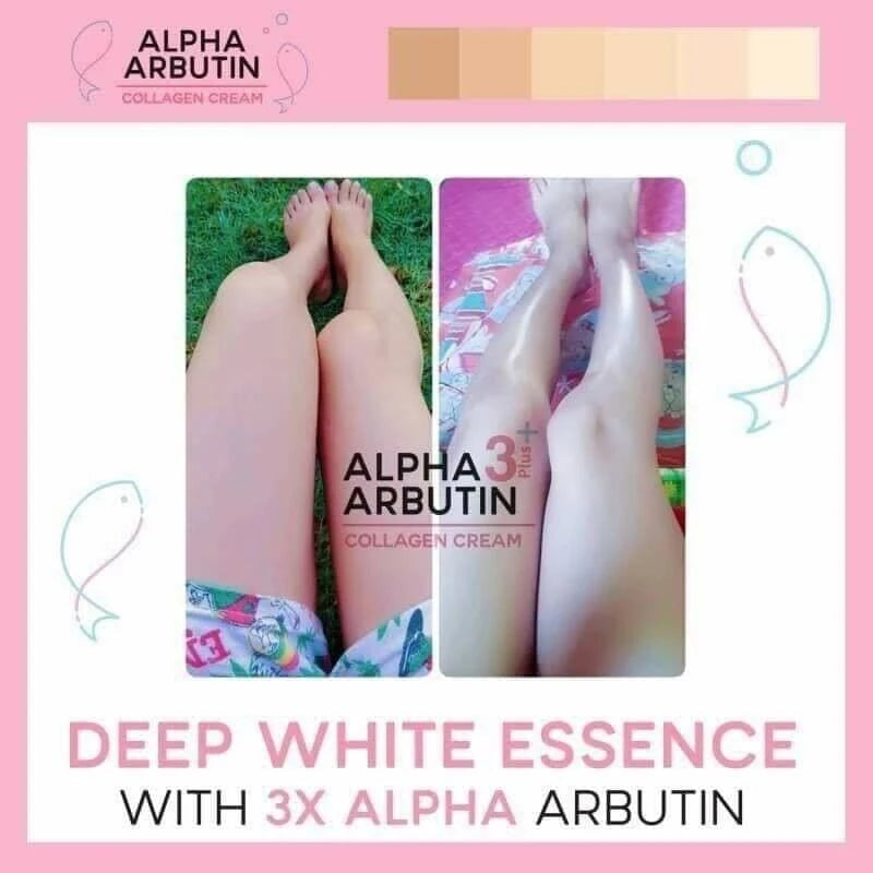Thai Alpha Arbutin 3 Plus collagène blanc profond Lotion pour le corps sérum éclaircissant pour la peau éclaircir réduire les taches foncées mélanine cicatrices d'acné Hive JFA & TA Store