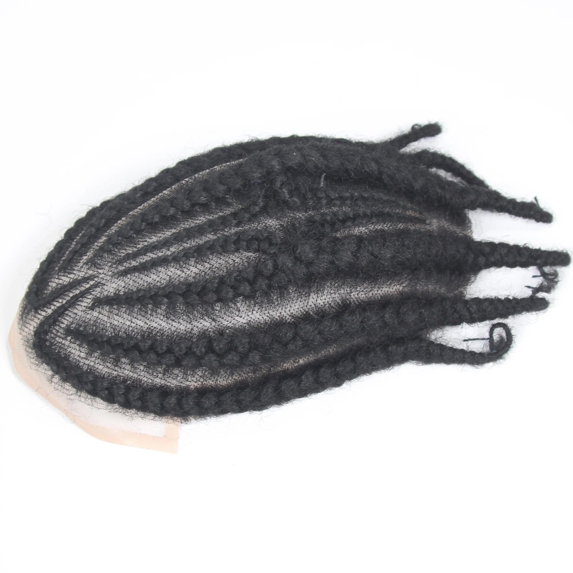 Perruque tressée en dentelle unisexe Q6, système de qualité médicale 100% cheveux humains, respirant sans colle pour hommes et femmes Hive JFA & TA Store