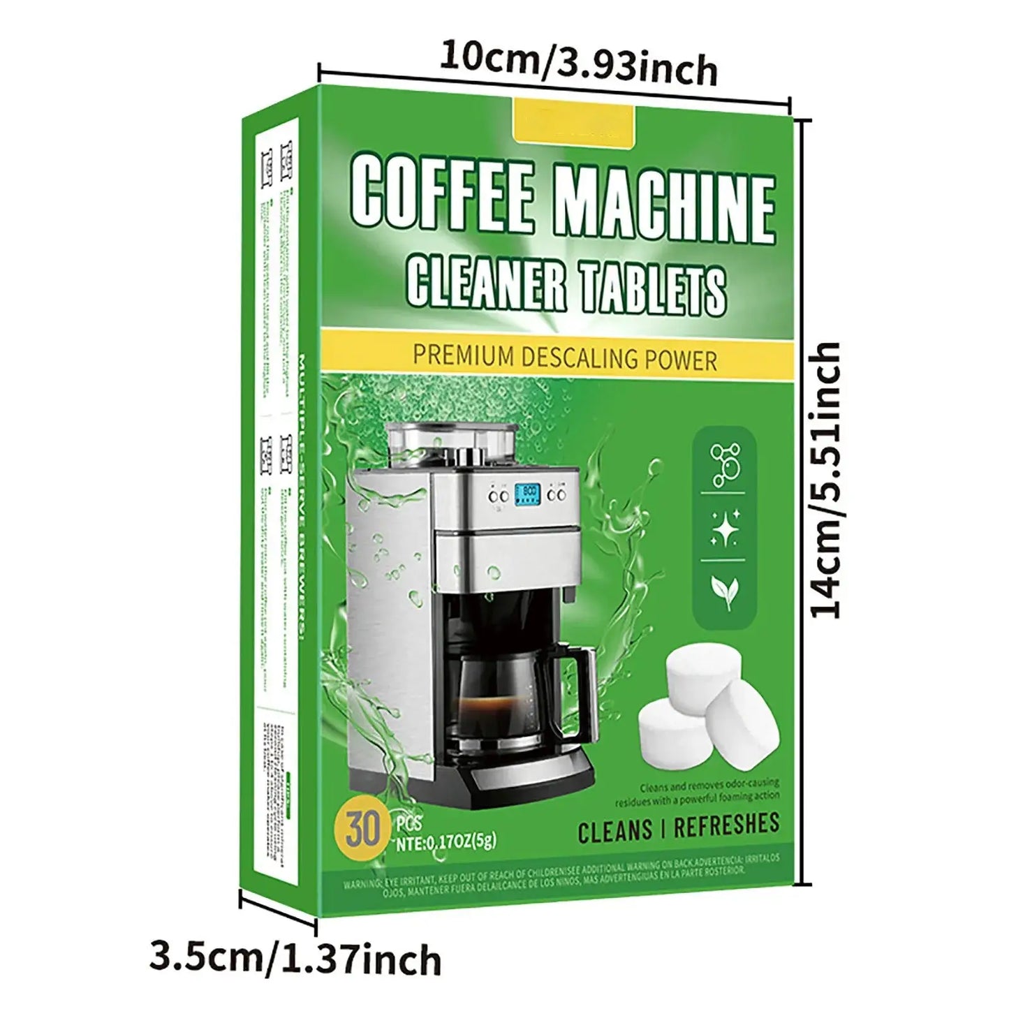 30 Coffee Machine Cleaning Tablets, Descaling Agent for Stains-1