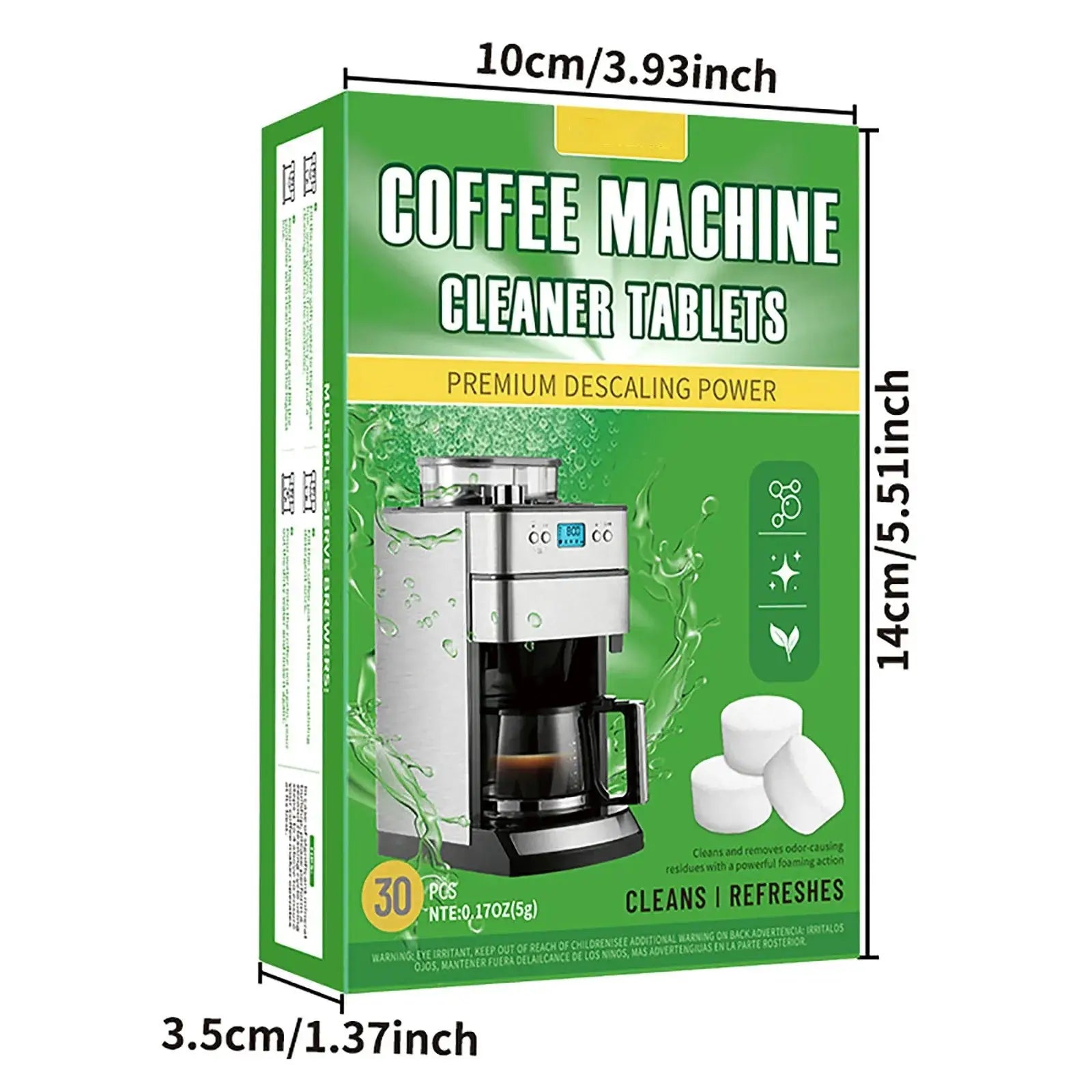 30 Coffee Machine Cleaning Tablets, Descaling Agent for Stains-1