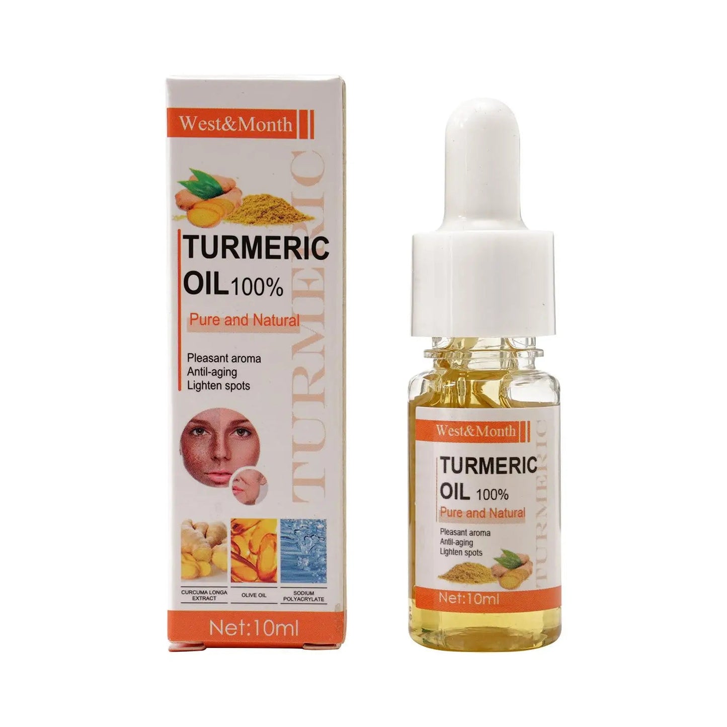 Sérum blanchissant pour le visage au curcuma, anti-d'effets, ration des taches foncées, éclaircissant pour le visage, huile de curcuma Regina Hive JFA & TA Store