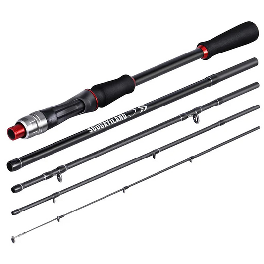 2.1M Carbon Fiber Casting Rod 6-Section Black-0