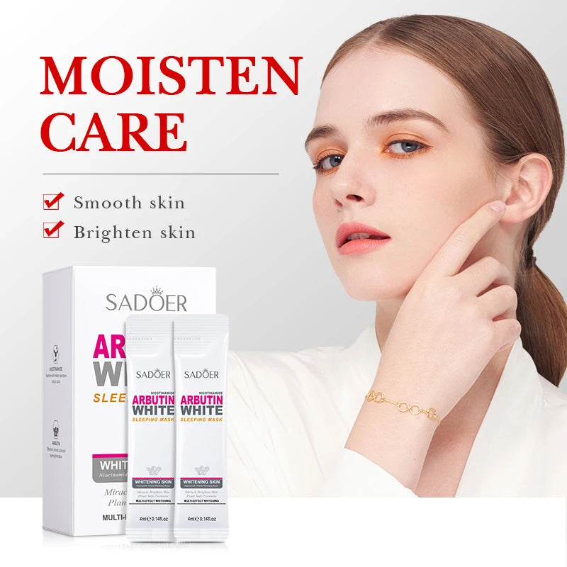 SADOER Niacinamide arbutine nuit gelée masque pour le visage hydratant apaisant rétrécissement des Pores masque Facial beauté soins de la peau Hive JFA & TA Store