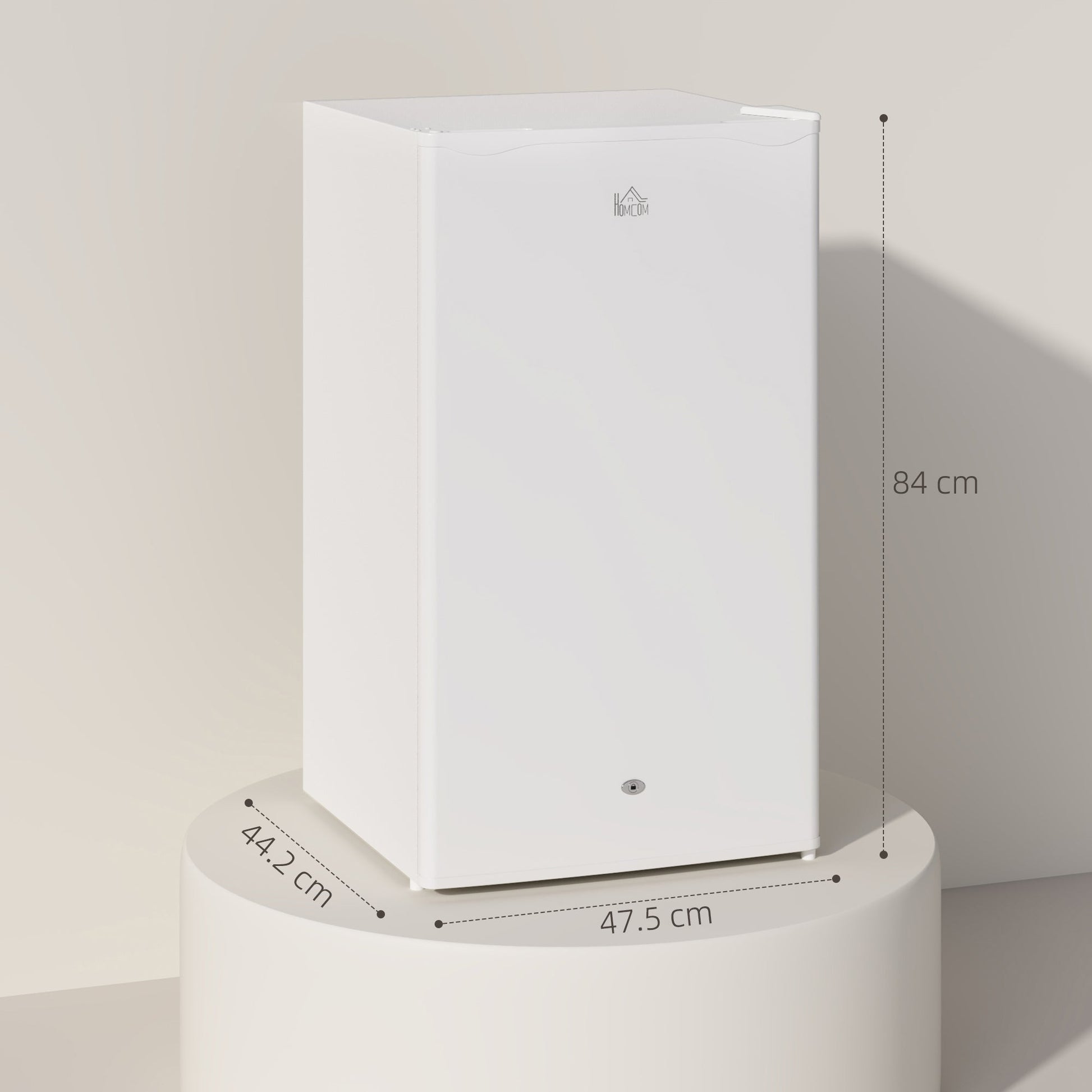 91L Freestanding Under-Counter Fridge with Lock - White-2