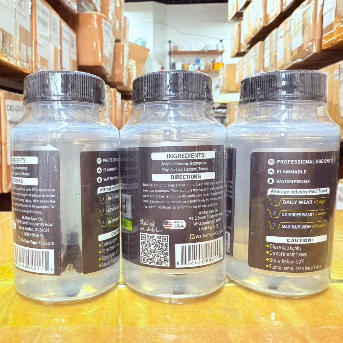 Walker Tape-Colle pour cheveux en dentelle ultra résistante à l'eau, super arina, toupet ultraviolet, fermeture, 3.4oz, 101ml Hive JFA & TA Store